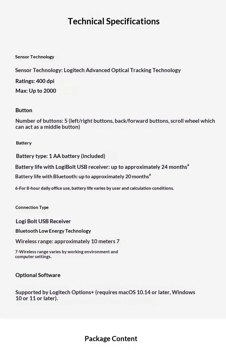 Logitech M750 Wireless Bluetooth Mouse Silent Click Comfort Shape Long Battery Life Multi Device Pairing for Mac Windows iPad