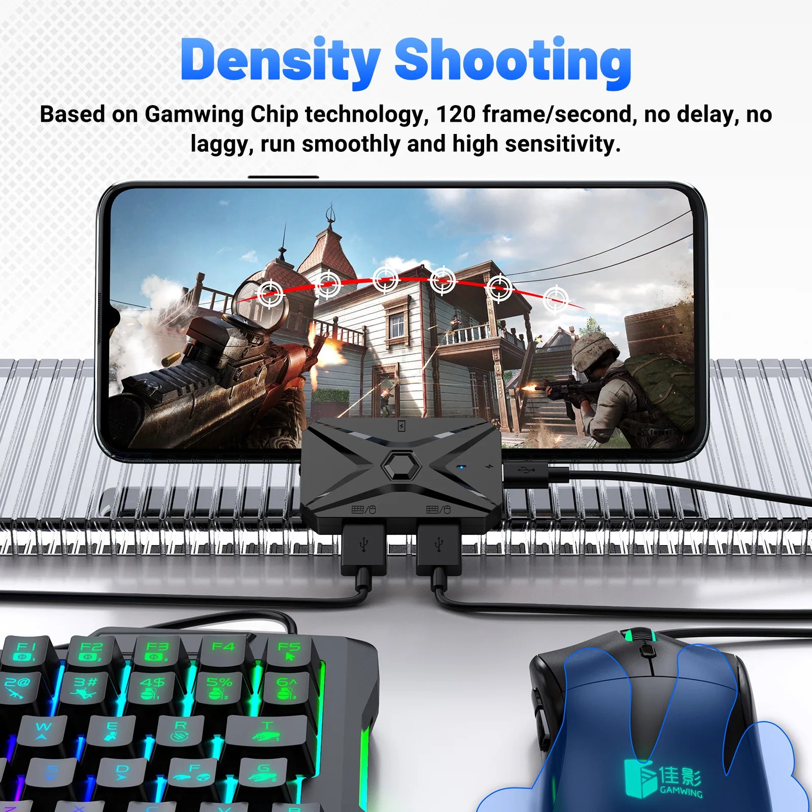 Mobile Games Converter Kit Mobilador Kit Gaming Keyboard Mouse M1 Pro+ 5 In 1 Combo Bluetooth Connection Controller PUBG CF FF
