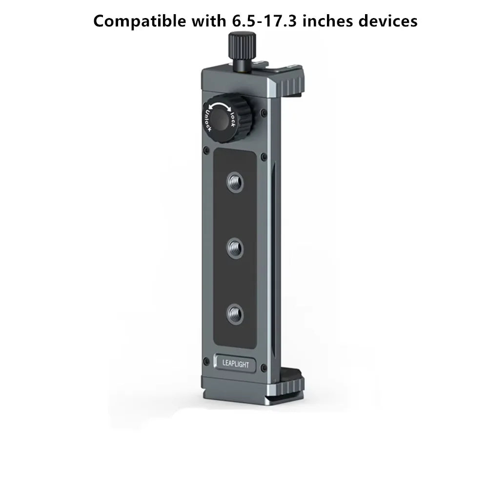 LEAPLIGHT Universal Aluminum Tablet Phone Stand Holder Clip Tripod Adjustable Bracket for Phones Ipro Tablets Tablet Holder