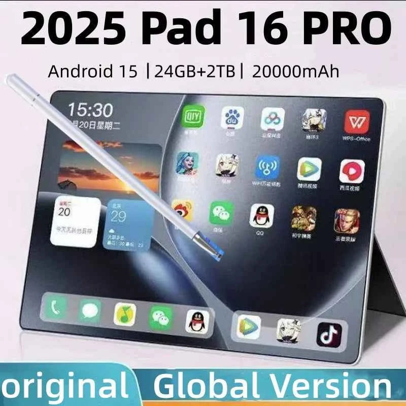 2026 5G Tablet Android 15 Brand New 11 inch 22GB RAM 2TB ROM MI Tablet Android 15 20000mAh 10Core WIFI Bluetooth Network Tablet