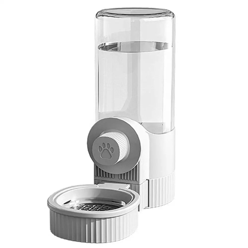 Automatic Cat Feeder Hanging Cage Small Pet Food Bowl Water Bottle Dispenser 1.2L Auto Gravity Pet Feeder & 520ml Waterer