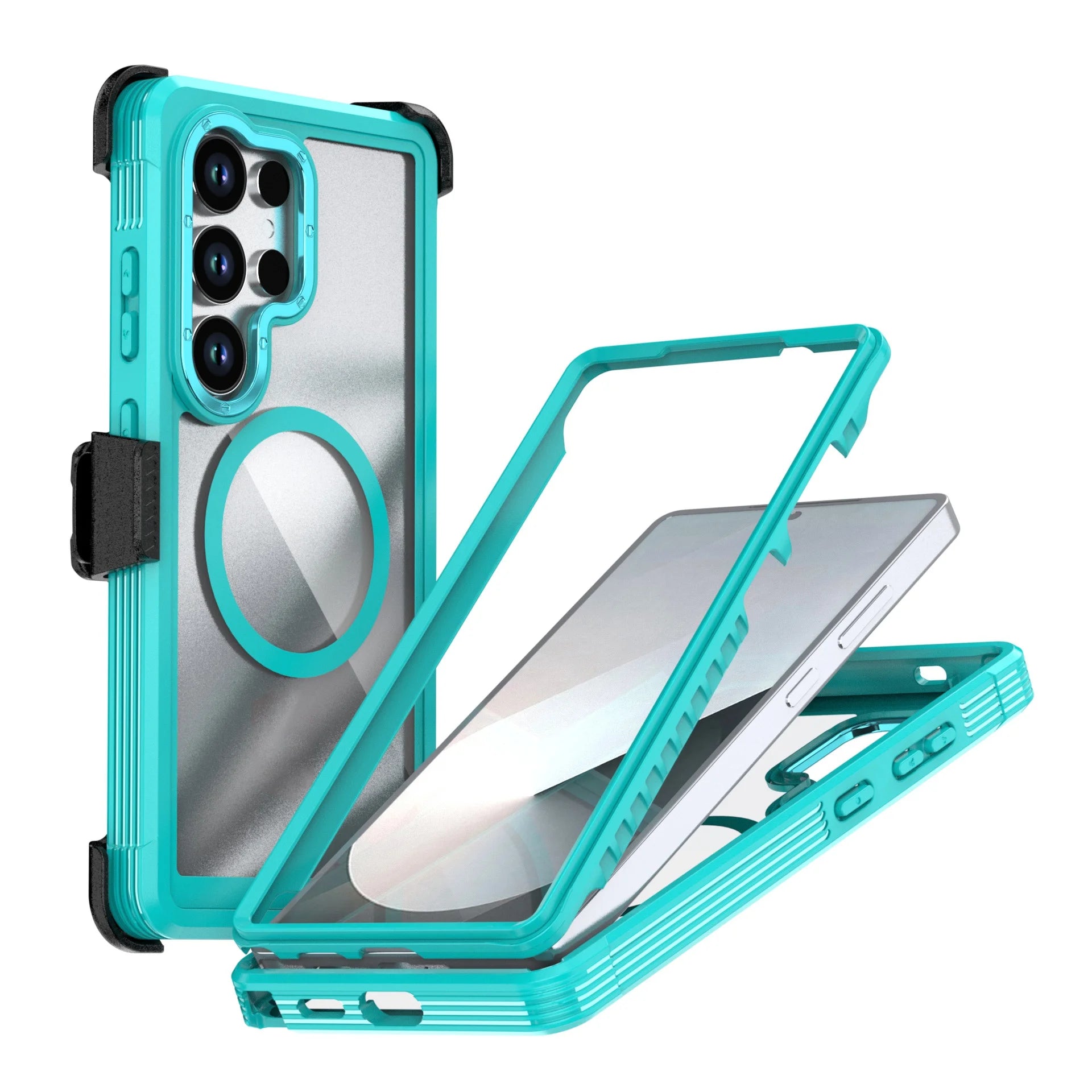 New 3in1 Acrylic for Magsafe Case For Samsung Galaxy S26 S25 S24 Ultra Plus S24 FE A06 A16 A26 A56 A36 A15 Full Protection Cover