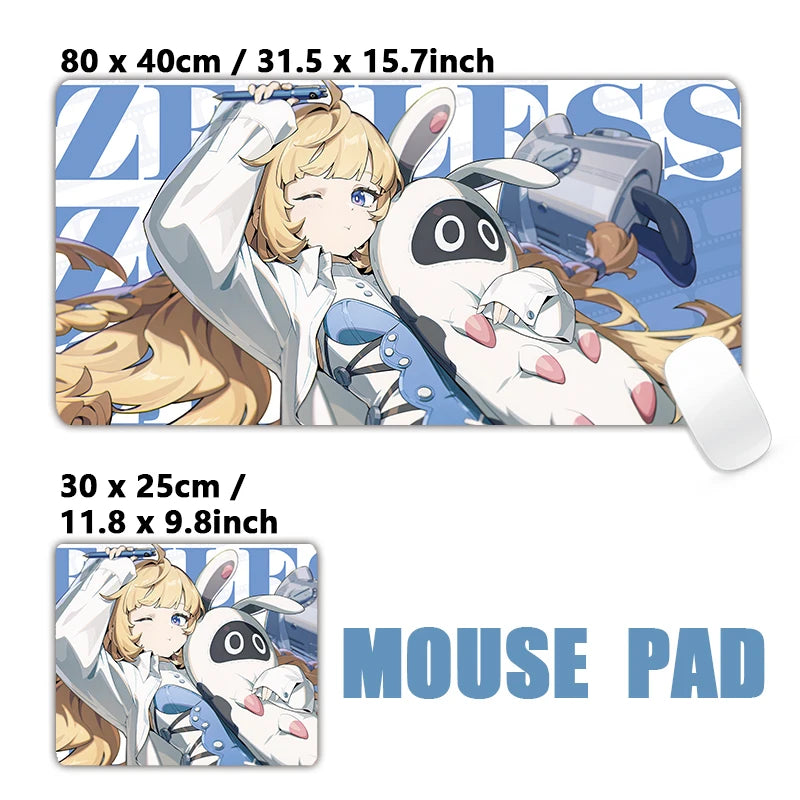 New Design Zenless Zone Zero Mouse Pad Promeia Starlight Billy Cissia XXL Large Mousepad Keyboard Pad Desk Mat Keyboard Mats
