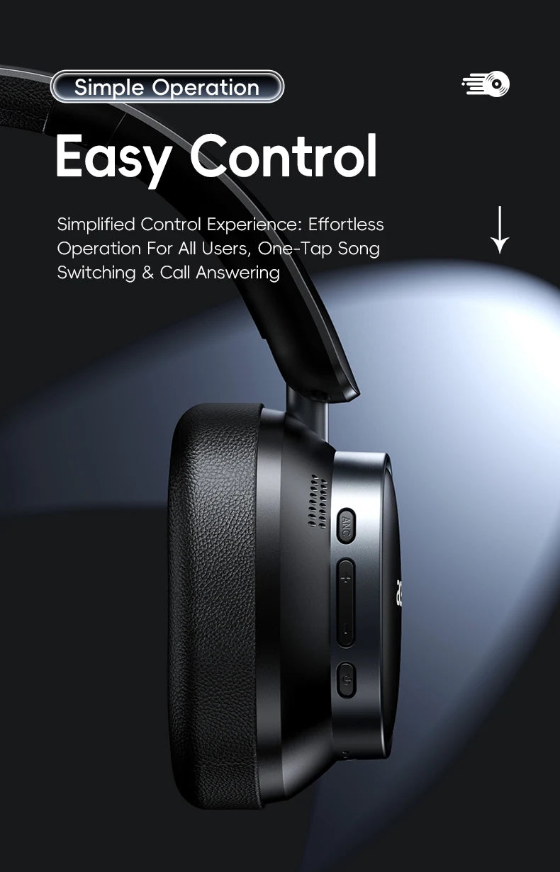 Acer Ohr633 2026 New Model Wireless Bluetooth Headphones Hifi Stereo Sound Quality Anc Call Noise Reduction Foldable Adjustable Design Built-In High-Definition Microphone Gaming Headphones