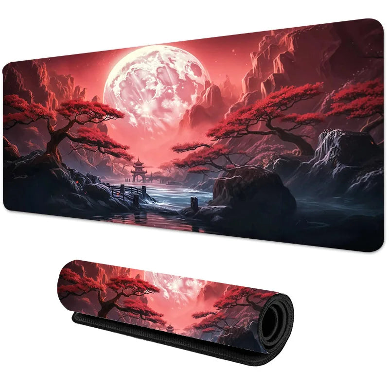 Sakura Scenery Mouse Pad Large Anti-Slip Rubber Gaming MousePad Durable Desk Pad Thick Seam Edge Suitable for Office and Gaming - WinSupport Tech