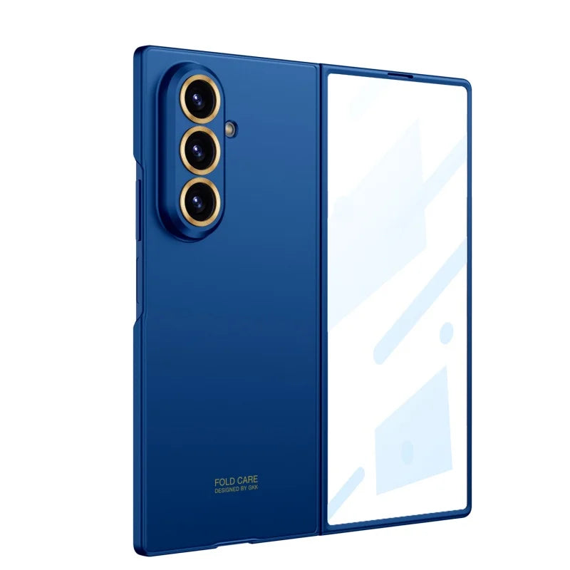 Luxury Fashionable Ultra-thin Phone Case For Samsung Galaxy Z Fold 7 6 5G With Screen Glass Protect Film Matte Protector Cover