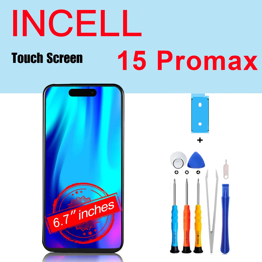 PINZHENG High Quality Screen INCELL LCD OLED For iPhone 14 Pro 15 Plus 13 Pro Max Display For iPhone Replacement With Tools