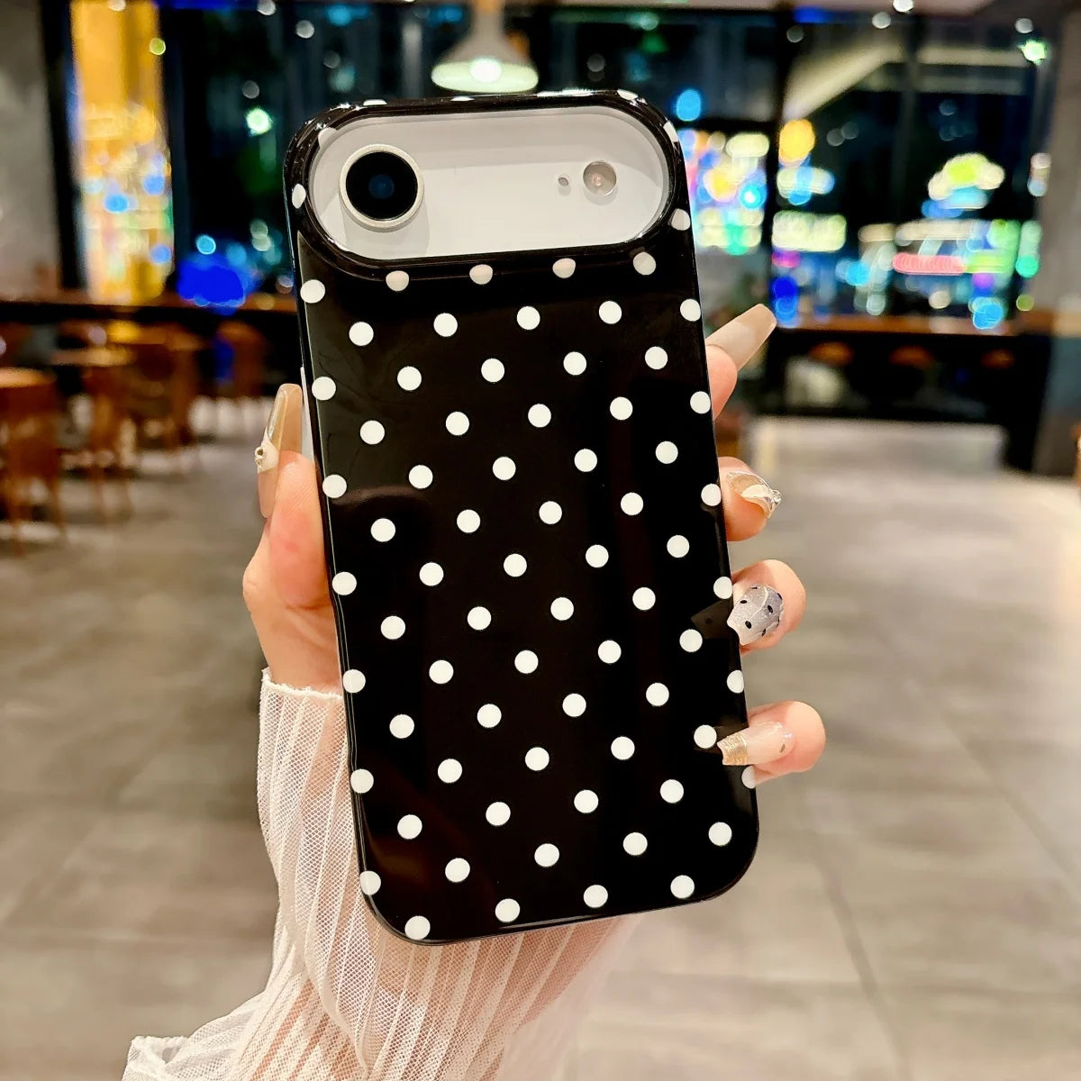 Korea Colorful Polka Dot Pattern Phone Case For iPhone 17 Air 16 15 14 13 Pro Max Circular Wave Point Shockproof Bumper Cover