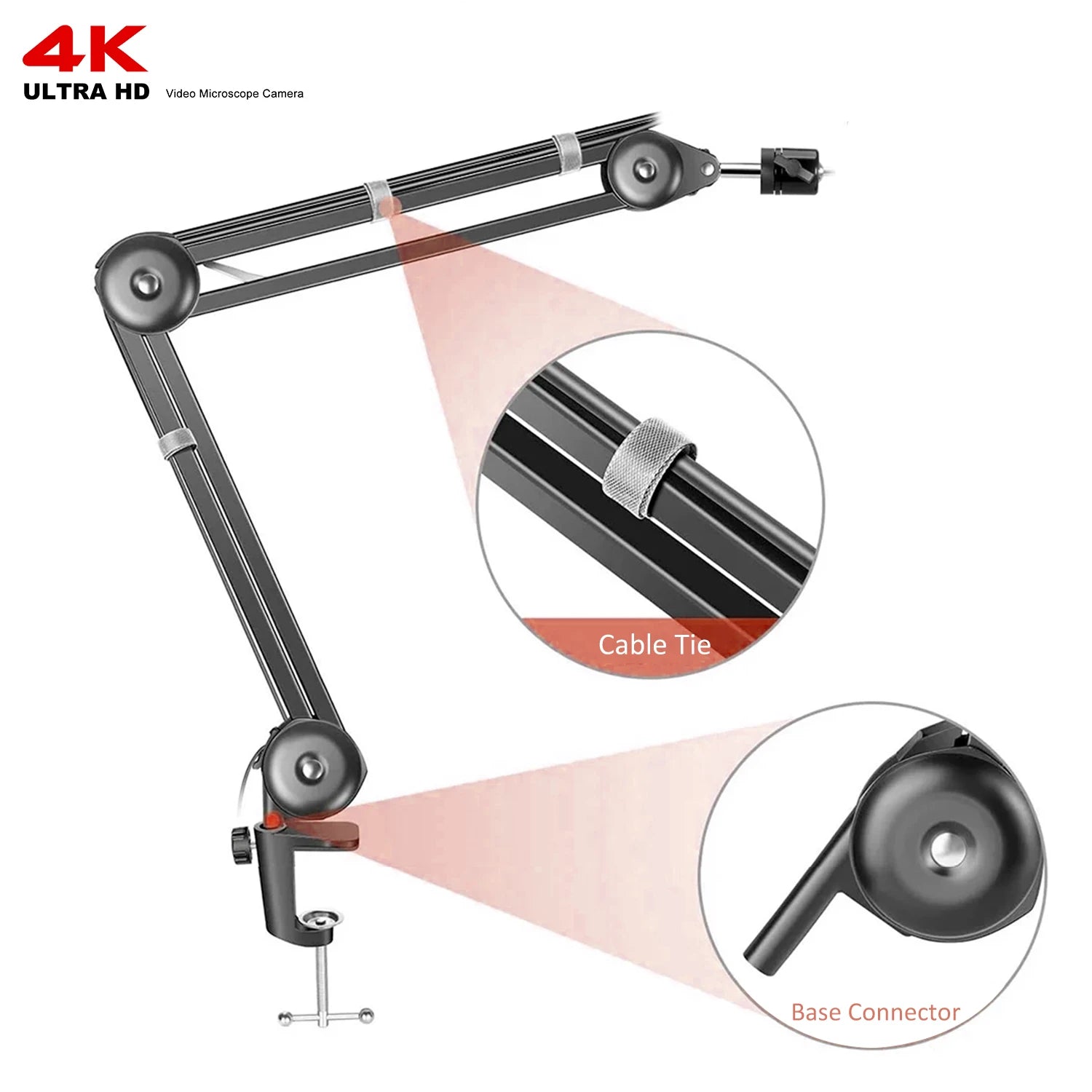 4K Microscope 48MP Digital Microscope For Electronics USB Industrial Cameras HDMI 1-150X Zoom C-Mount Lens Phone Pcb Soldering
