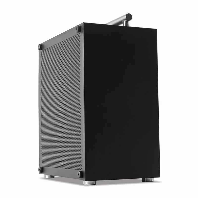 METALFISH T40 Mini ITX Black Case 7L Gaming Computer Chassis Compact transparent PC Support SFX PSU/70mm Cooler/206mm GPU