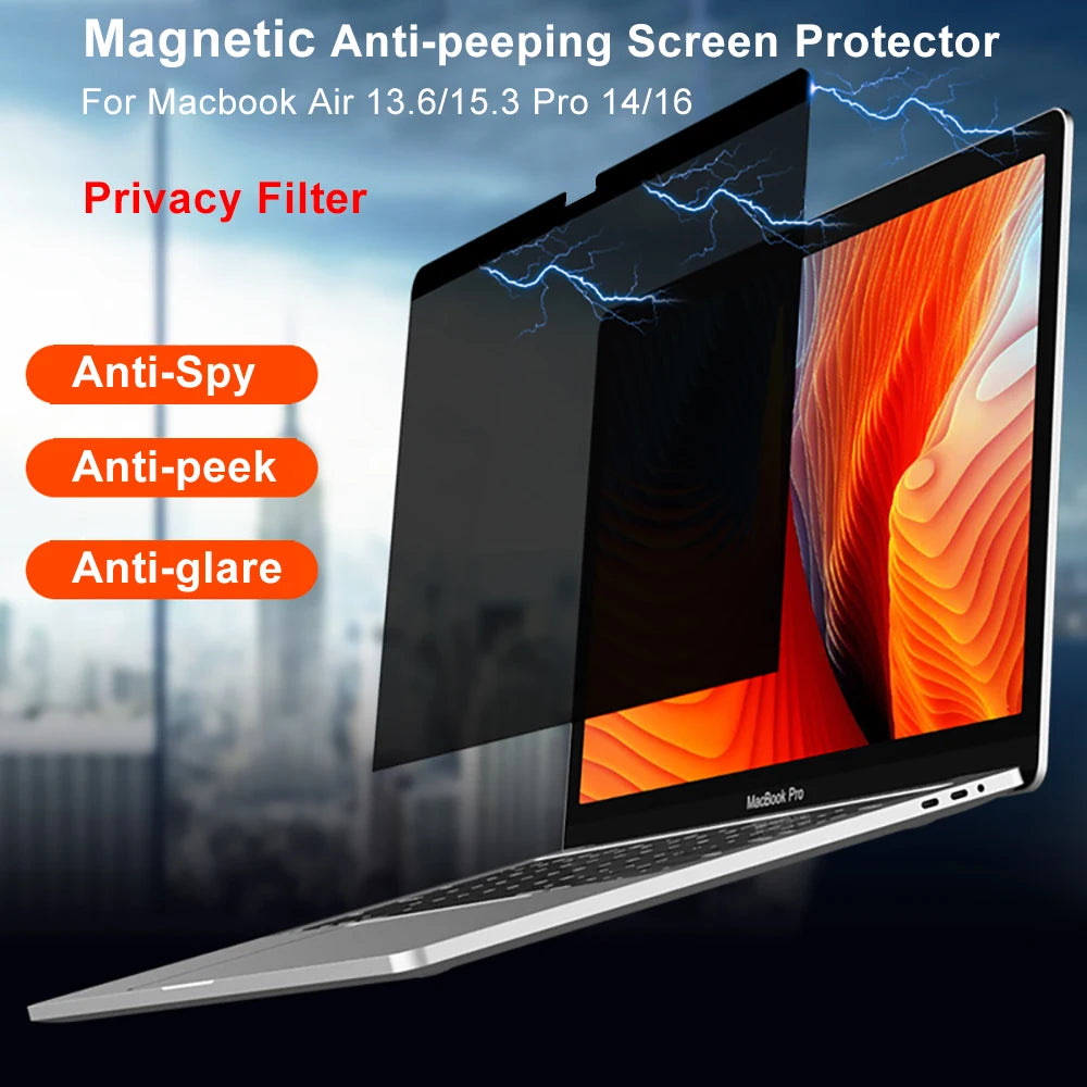 Magnetic Anti-peeping Screen Protector Film For Macbook Neo 2026 Air 13 15 M2 M3 M4 M5 Pro 14 16 Anti-spy Film Privacy Filter