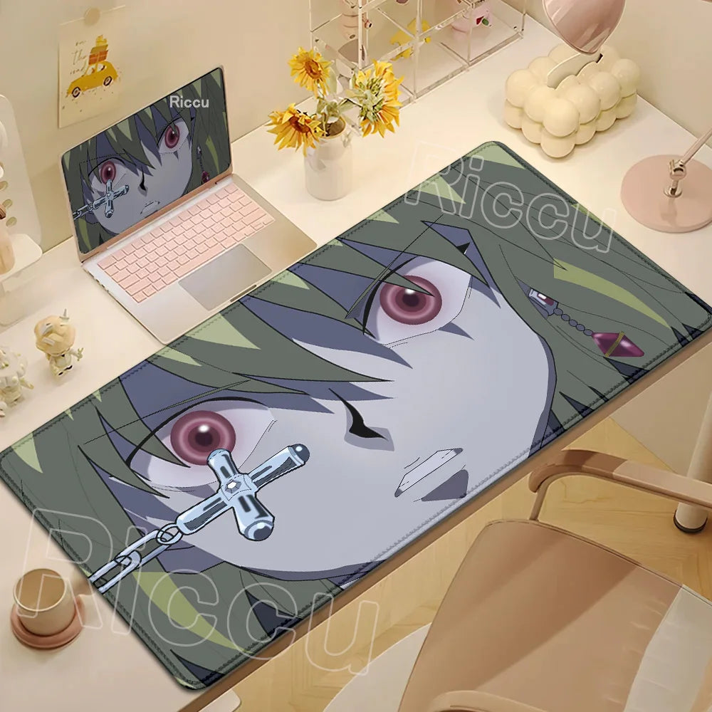 New Hxh Large Mousepad Hunter X Hunter Mouse Pad XXL Gaming Accessories Office Gamer Keyboard Desk Mat Non-Slip Laptop Anime Rug