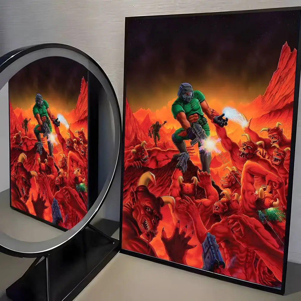 Cool Movie D-Doom Poster Art HD Canvas Advanced Aesthetic Printing Paper Wall Art for Living Room Home Decor