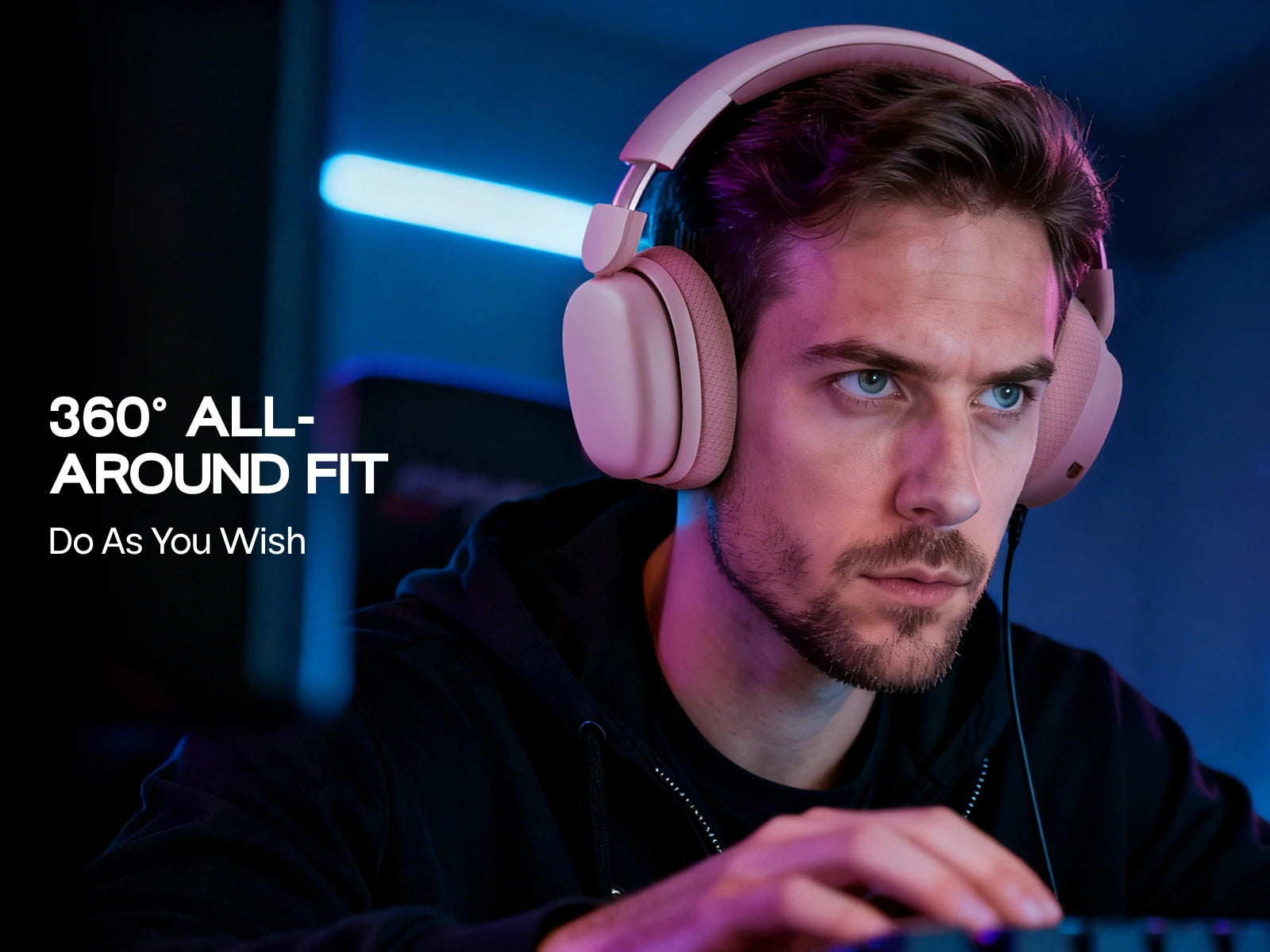 AULA G7 Pro Wired/Bluetooth/2.4GHz Wireless Gaming Headphone Noise-Canceling Microphone with RGB Light for PS4/PS5/PC/Switch