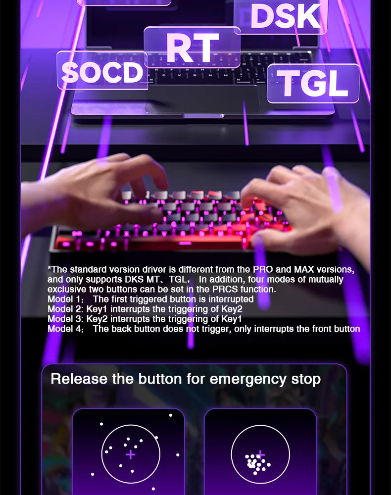 AULA WIN68 HE Esports Magnetic Switch Keyboard Rapid Trigger 8K Return RGB Hotswap 60% 68% Custom Game Keyboard