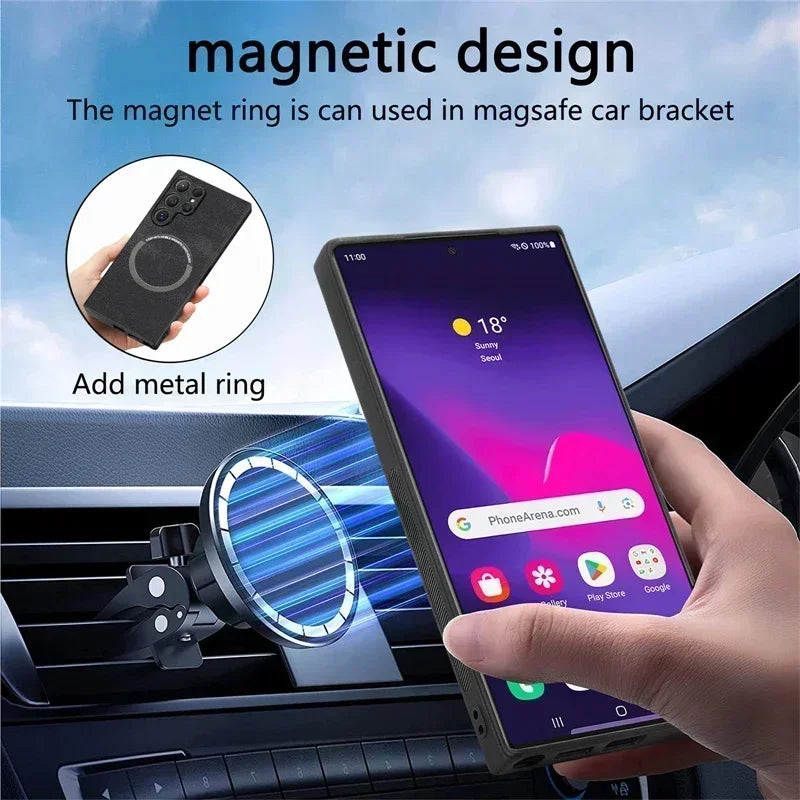 Magnetic 2 In 1 Detachable Flip Card Wallet Case For Magsafe Samsung Galaxy S26 S25 S24 S23 FE S22 S21 Ultra Note20 Plus A56 A36