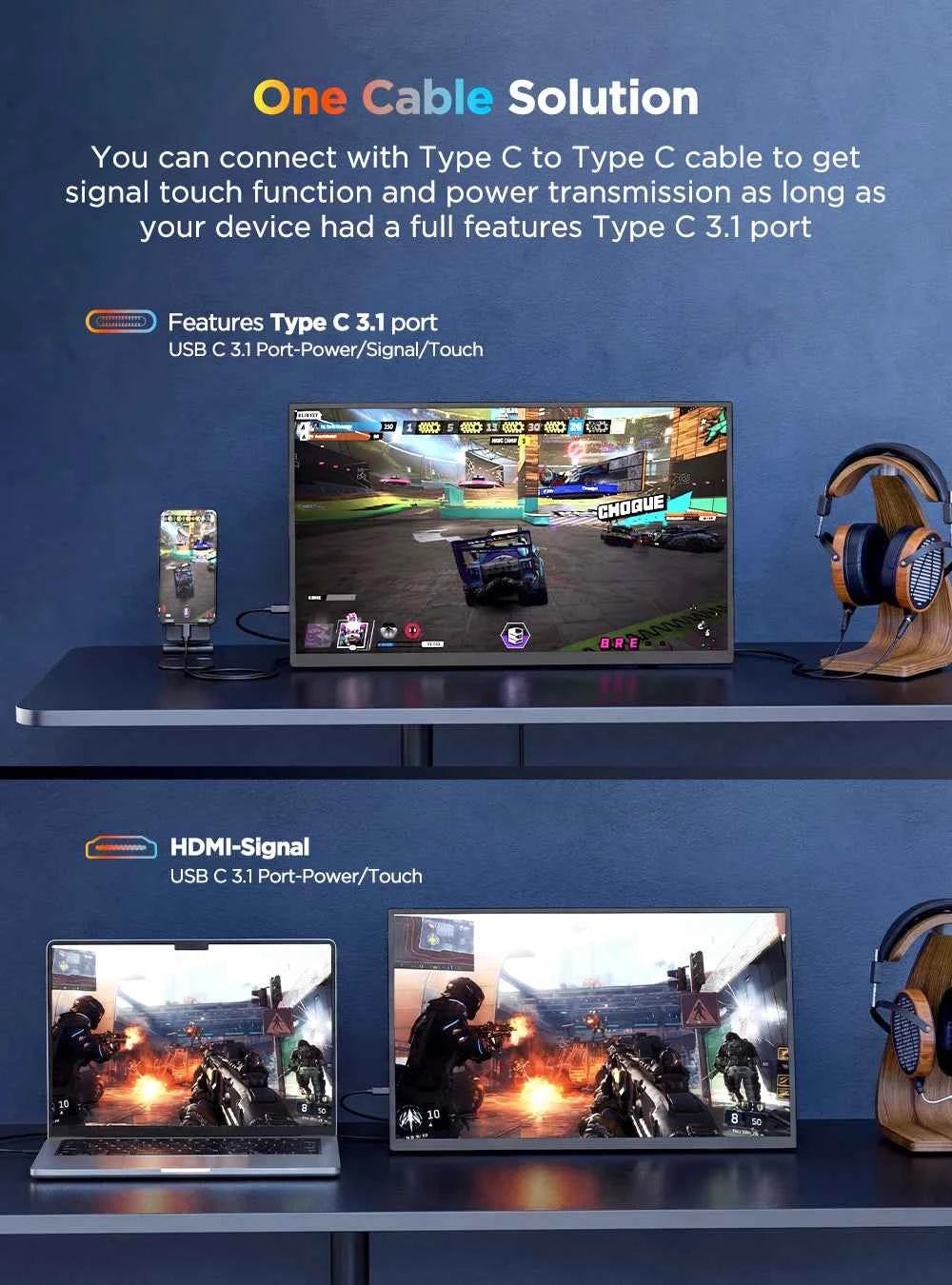 UPERFECT 4K Portable Touch Monitor 15.7