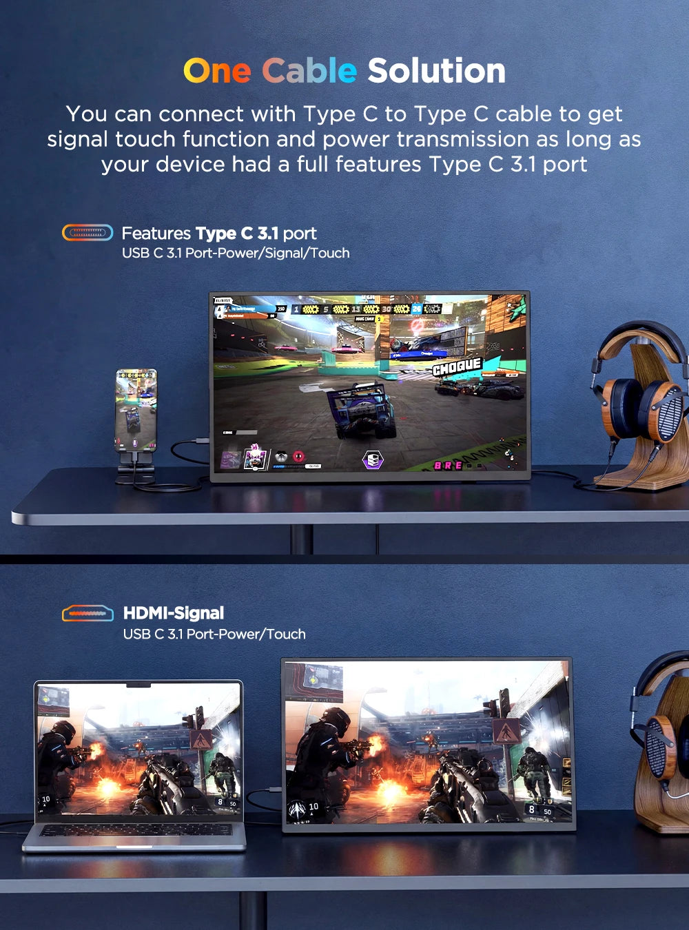 UPERFECT 4K Portable Touchscreen Monitor 15.7