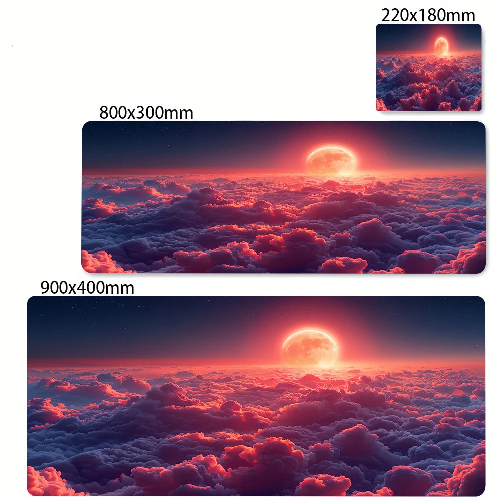 Space Earth Starry Sky Mouse Pad Gamer Pc Gaming Accessories Rubber Mat XXL Space Deskmat Keyboard Cabinet Mause Laptops Mats