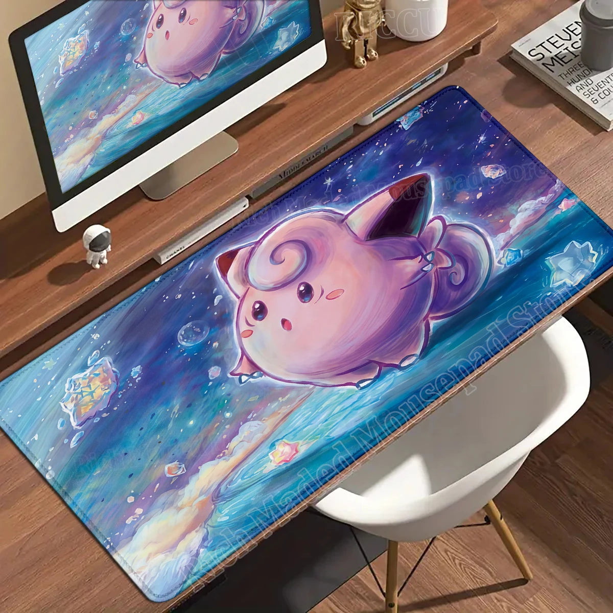Kawaii Pink Keyboard Pad Clefairy Anime Gamer PC Cabinet Mouse Pad Ppokemon Jigglypuff Mousepad Laptop DeskMat E-Sports Mousemat