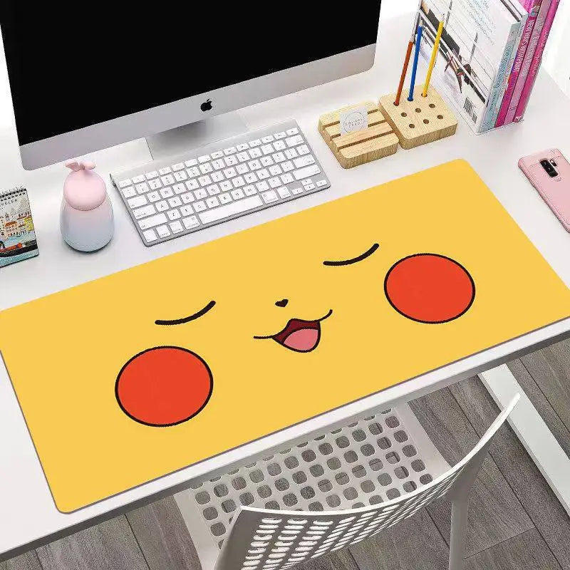 Animated Pokémon Pikachu High Definition Printed Leather Mouse Pad Pokémon Game Oversize Gaming Keyboard Desktop Pad Writing Pad