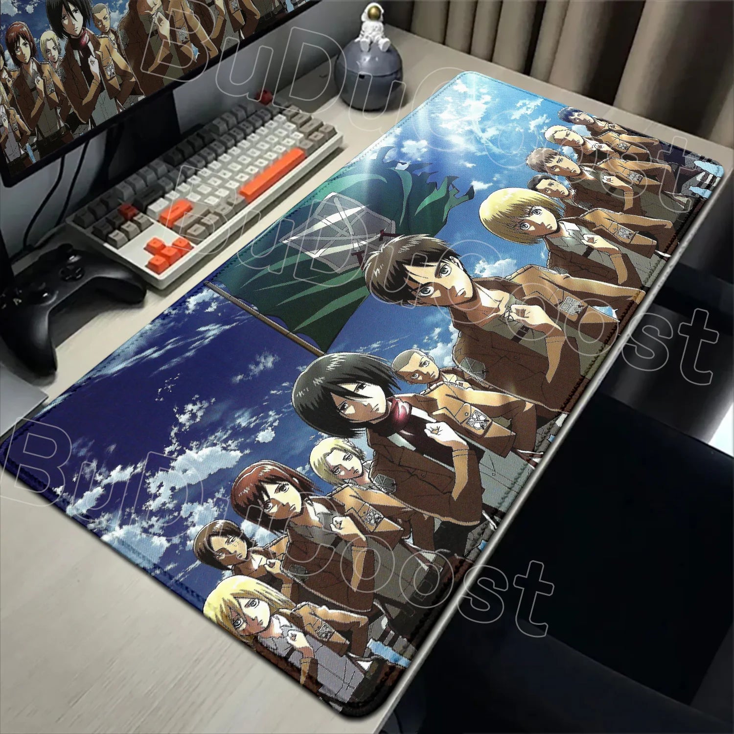 New Mousepad Anime Attack on Titan Mouse Pad Gaming Accessories PC Keyboard Large Rubber Non-slip Desk Mat Computer Table Carpet