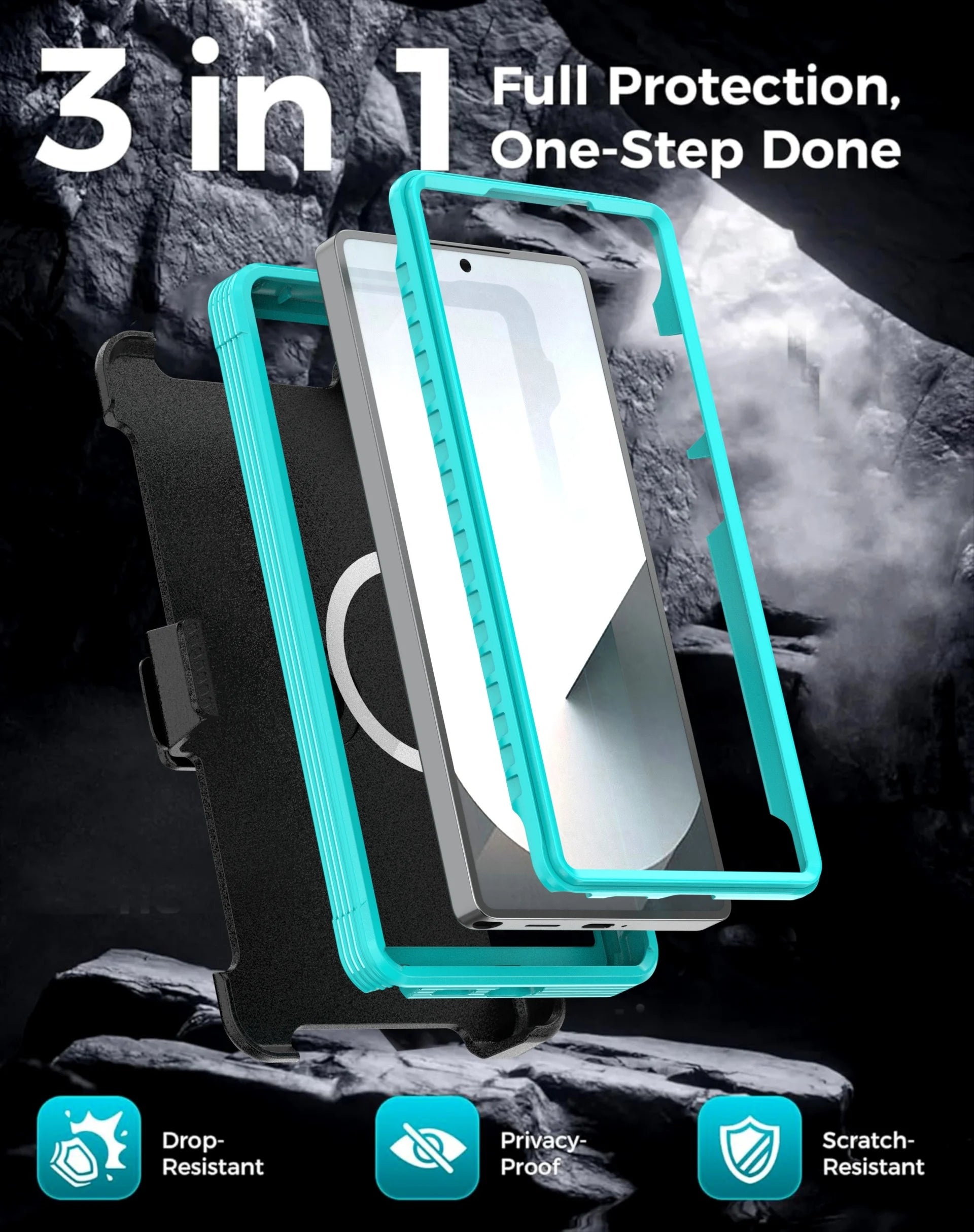 New 3in1 Acrylic for Magsafe Case For Samsung Galaxy S26 S25 S24 Ultra Plus S24 FE A06 A16 A26 A56 A36 A15 Full Protection Cover