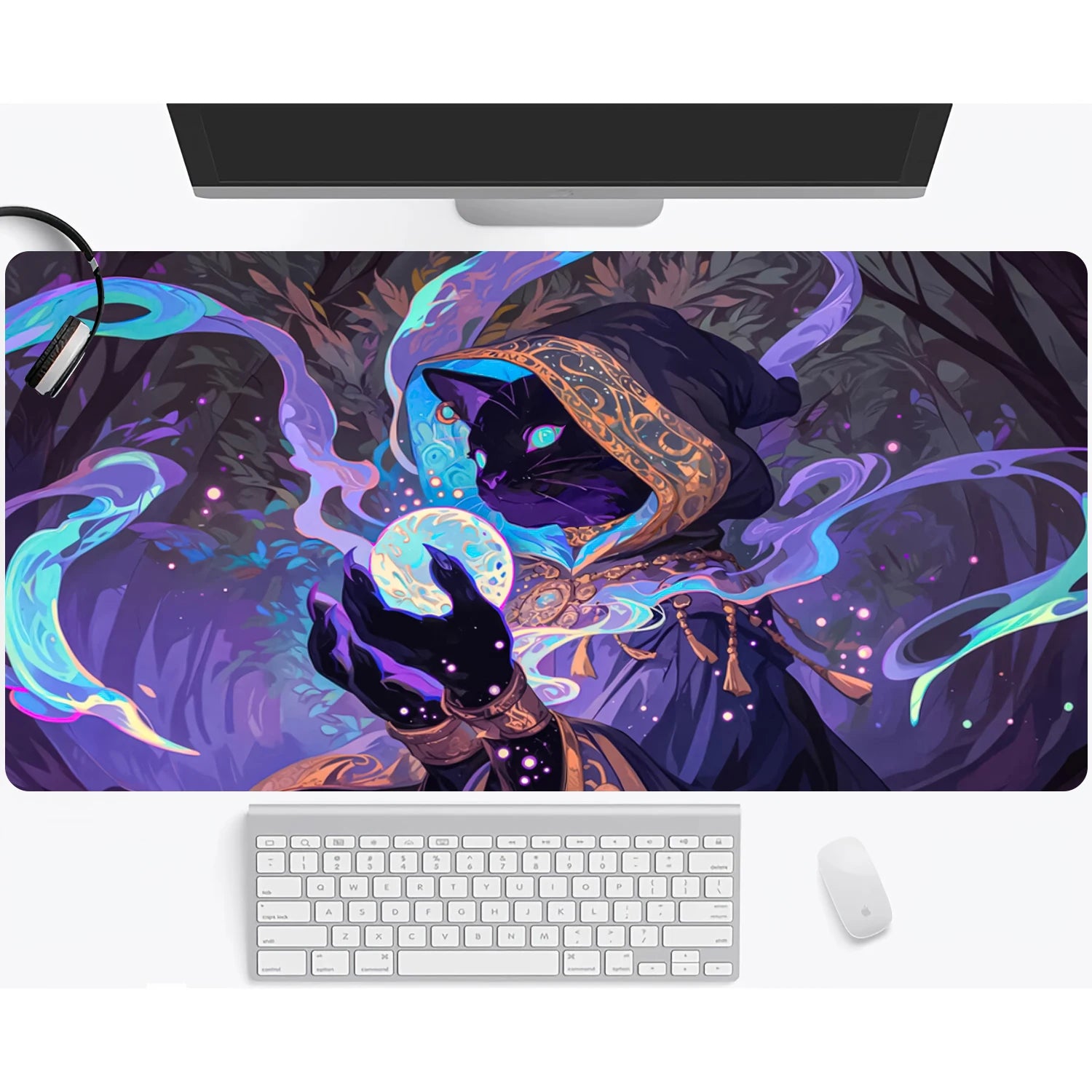 Magic playmat gathering gaming mats Frog Wizard theme anime desk mat Desk accessories 35X60cm mouse mat Raccoon tapete magic mat
