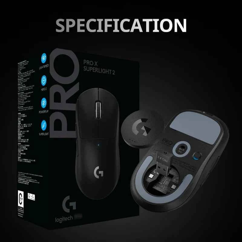 Logitech G PRO X SUPERLIGHT 2 wireless gaming mouse, 60 g pro-grade mouse with 5 programmable buttons, 44k DPI sensor, 8 kHz rep