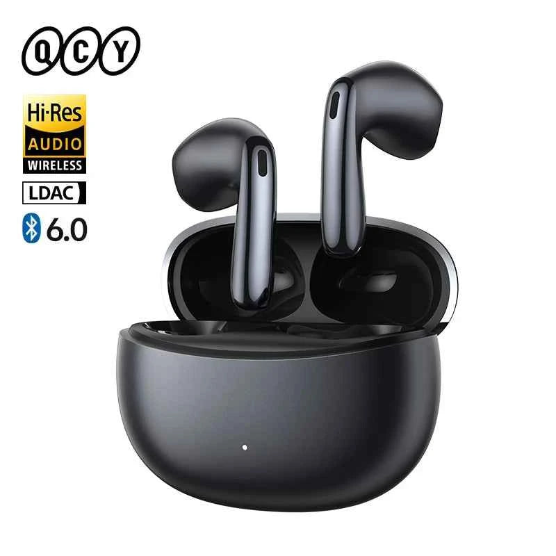 QCY AilyBuds E50 HT11 Wireless Earphones Hi-Res Adaptive Hybrid ANC Headphone Bluetooth 6.0 Spatial Sound Earbuds 11mm Drivers