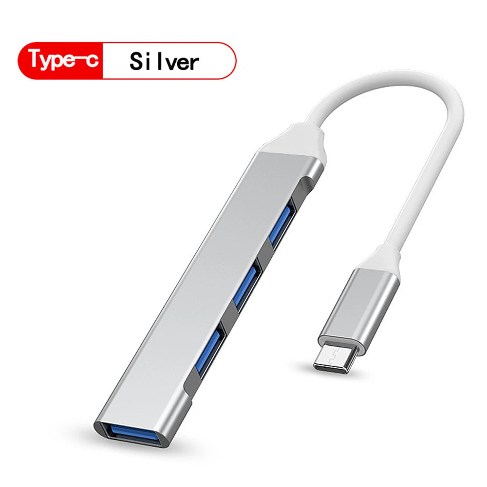 USB 3.0 Hub USB Hub 4 Port High Speed Type c Splitter 5Gbps For PC Computer Accessories Multiport HUB 4 USB 3.0 2.0 Ports
