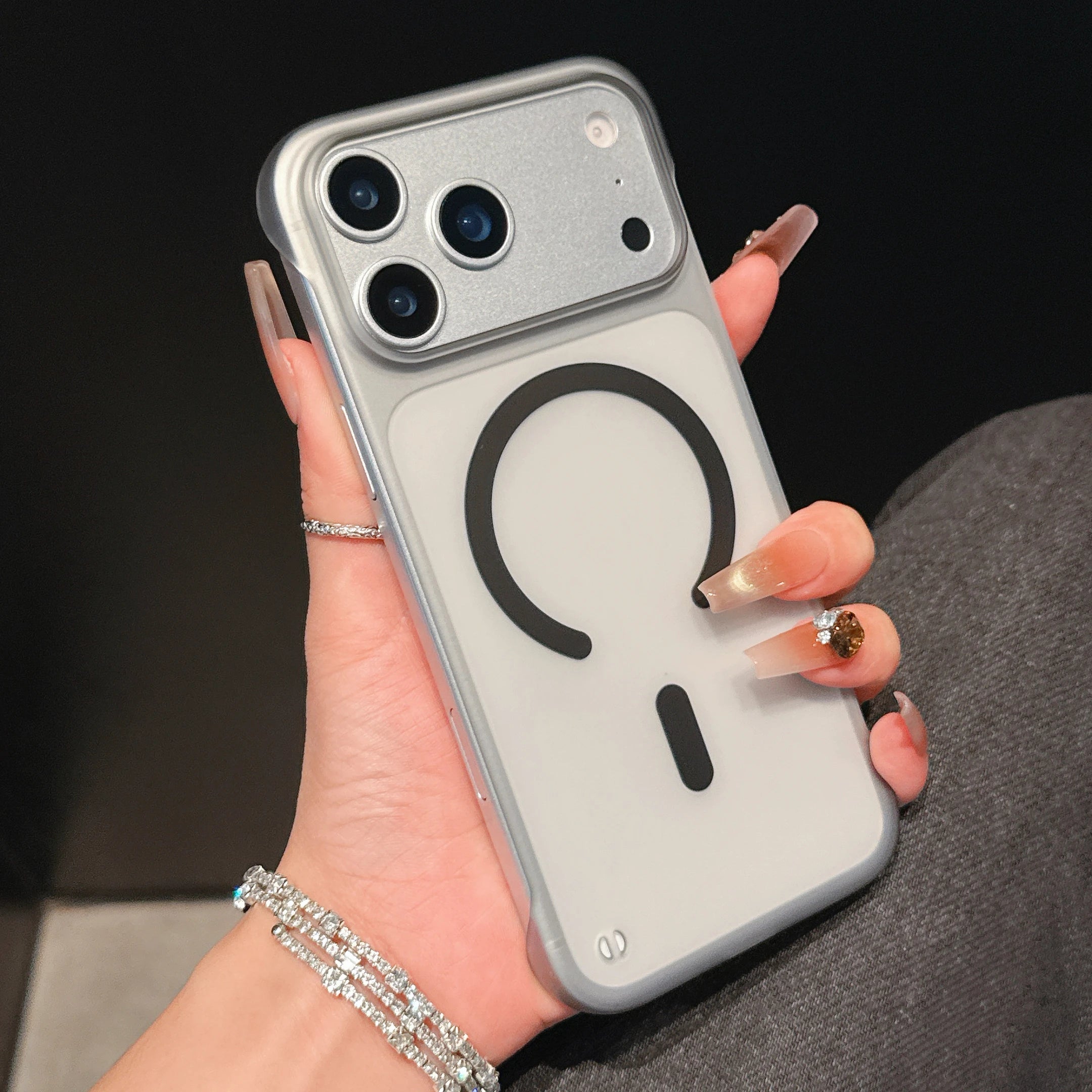 Ultra Thin Frameless Phone Case For iPhone 17 Pro Max Air 14 15 Plus 11 13 12 16 Pro For Magsefa Magnetic Matte Protection Cover