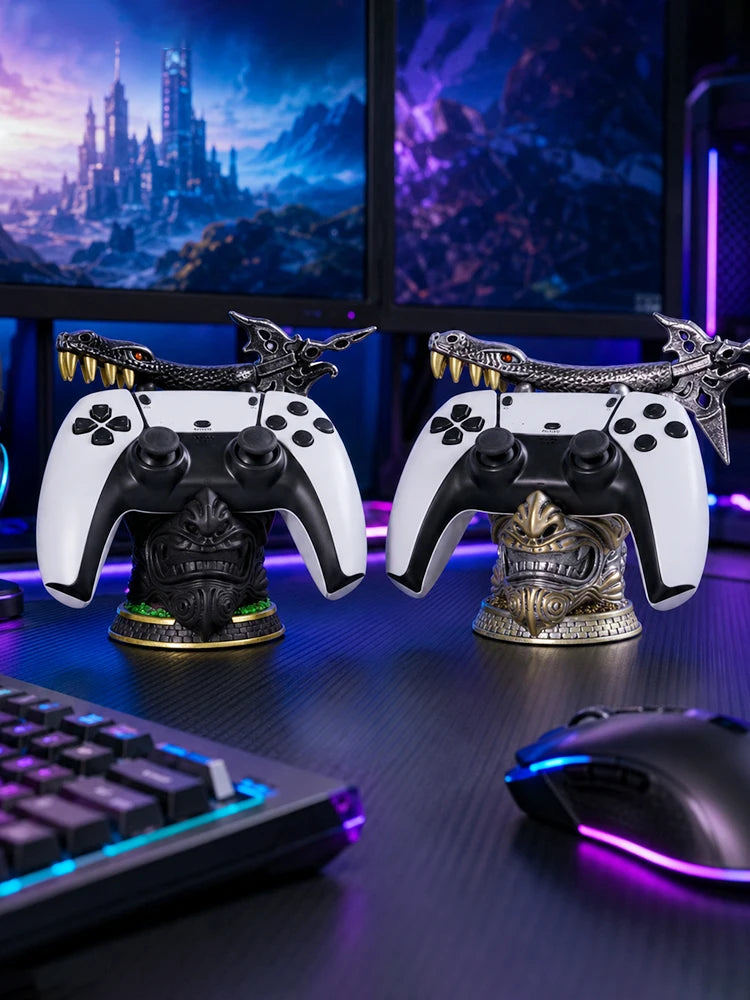 Creative Imitation Demon Resin Game Controller Stand Fit Ps5 Ps4 Xbox Switch Gamepad Support Desktop Decor Gaming Accessories