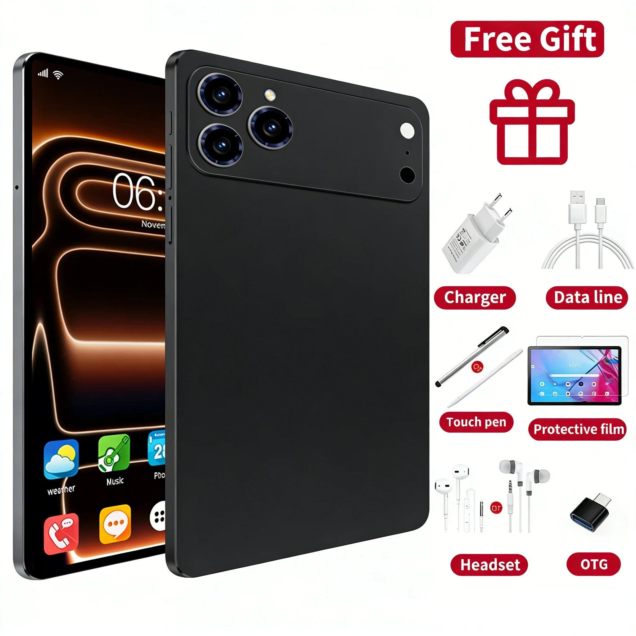 2026 NEW Pad 17 Pro Max Tablet PC 11inch 24GB+2TB Tablets Android 16 Snapdragon8gen3 Tablette PC 20000mAh 5G Dual SIM Mini PC