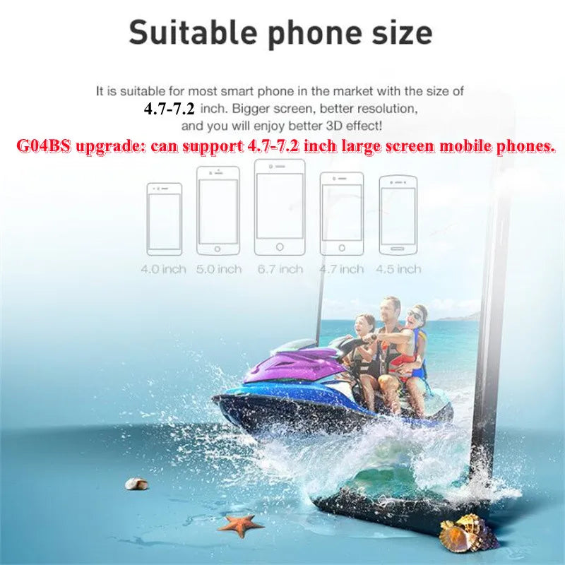 Wireless Virtual Reality Glasses IMAX Huge Screen 3D Glasses Google Cardboard Box VR Headset for 4.7-7.2