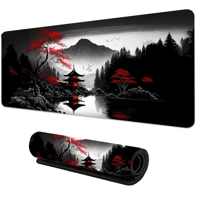 Sakura Scenery Mouse Pad Large Anti-Slip Rubber Gaming MousePad Durable Desk Pad Thick Seam Edge Suitable for Office and Gaming - WinSupport Tech