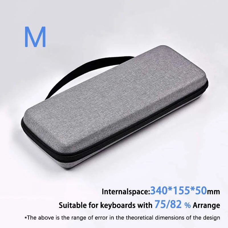Dustproof Water-Resistant Mechanical Keyboard Case Storage Bag - EVA Hard Shell Fits 61/68/75%/TKL/98%/Full-Size Keyboards