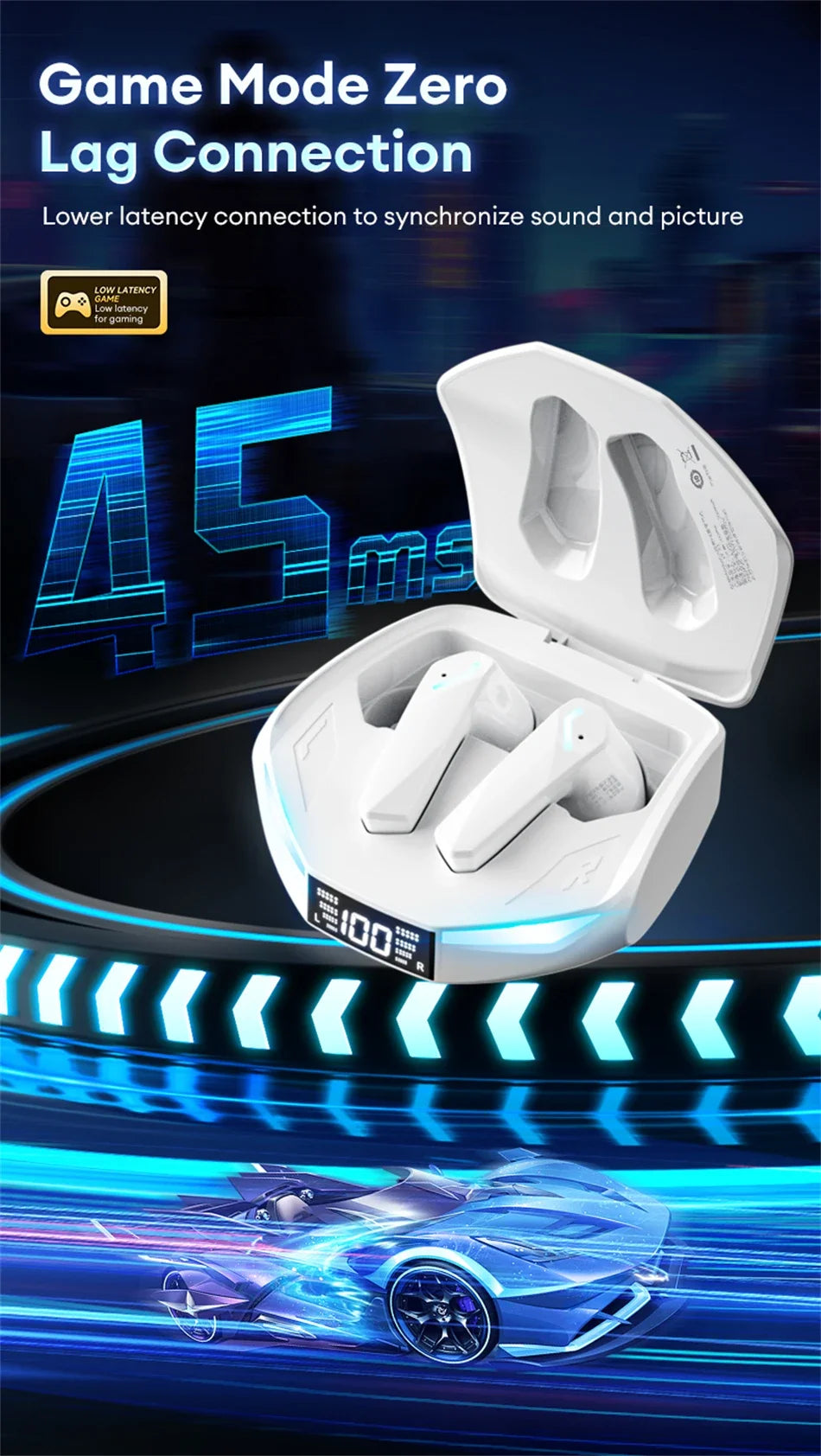 New Lenovo XT53 Bluetooth V5.4 Earphones Ultra Low Latency With Long Standby Headphones HD Call Dolby Stereo Sound Music Earbuds