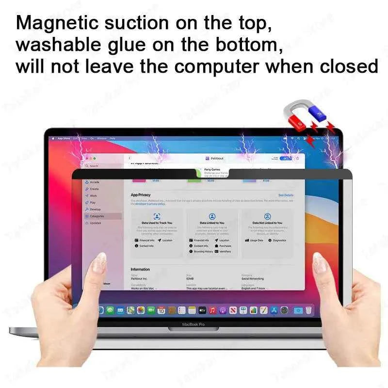 Magnetic Privacy Screen Protector for Macbook 12 Screen Protector A1534 A1931 Anti-spy Film Privacy Protection Removable 12 inch