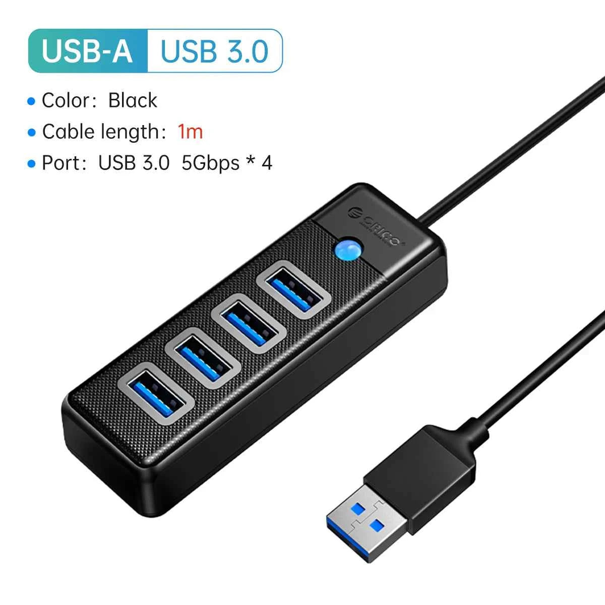 ORICO 5Gbps USB 3.0 HUB Colorful 4 Ports High Speed Mini Splitter OTG Adapter For Desk PC Computer Accessories HUAWEI Xiaomi