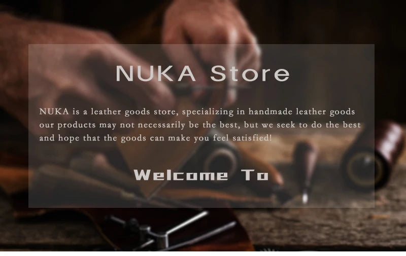 NUKA Men Top Grain Leather Backpack 15 Inch Laptop Bag For Daily Commute Travel Outdoor Hiking Genuine Leather Durable Rucksack