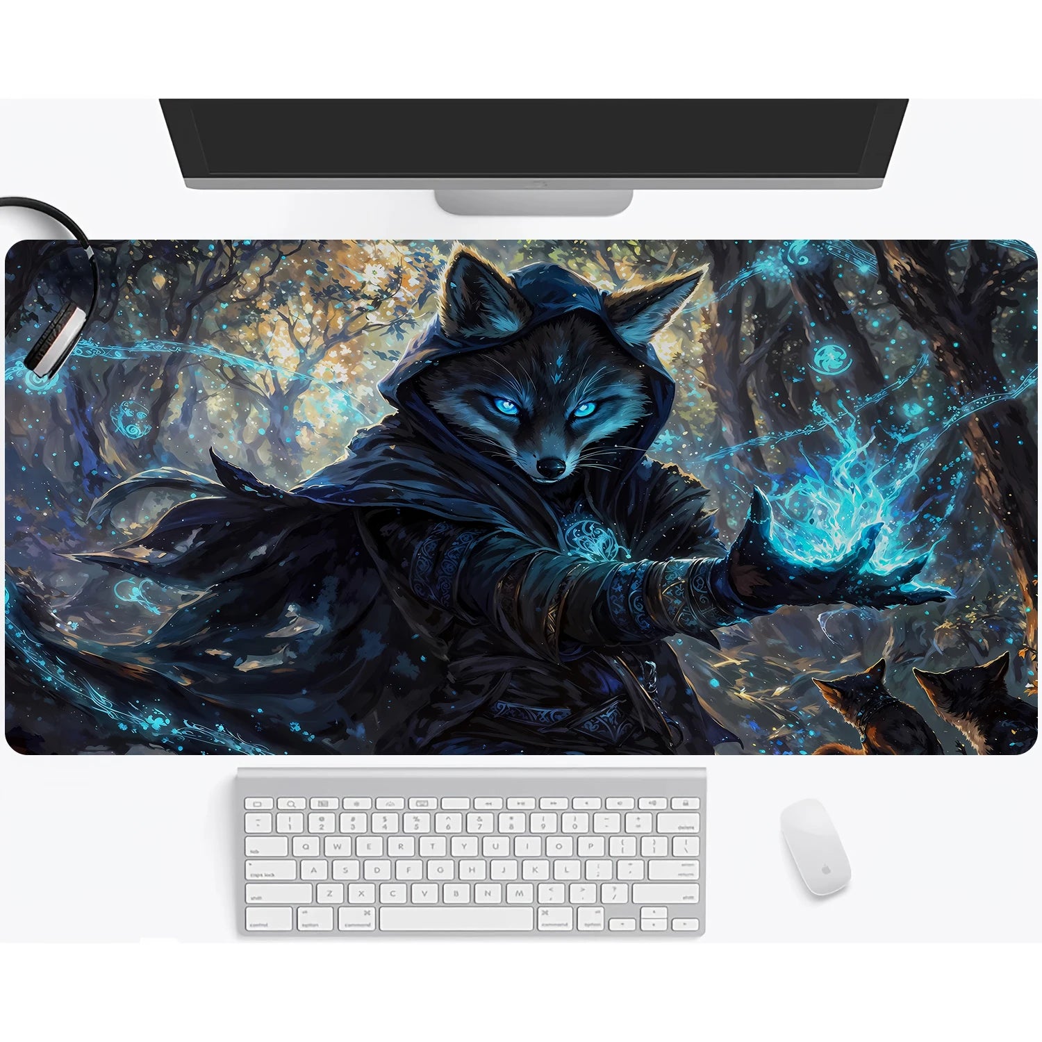 Magic playmat gathering gaming mats Frog Wizard theme anime desk mat Desk accessories 35X60cm mouse mat Raccoon tapete magic mat