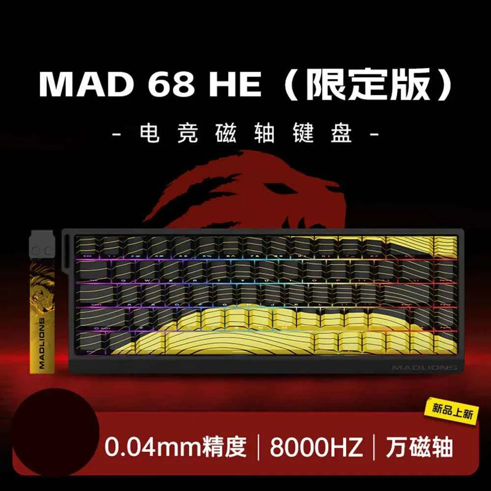 Madcatz Mad60 Mad68 HE 8k Mechanical Keyboard Magnetic Switch Wired 60% 68% Gaming Keyboards Rapid Trigger Rgb Customs Keyboards