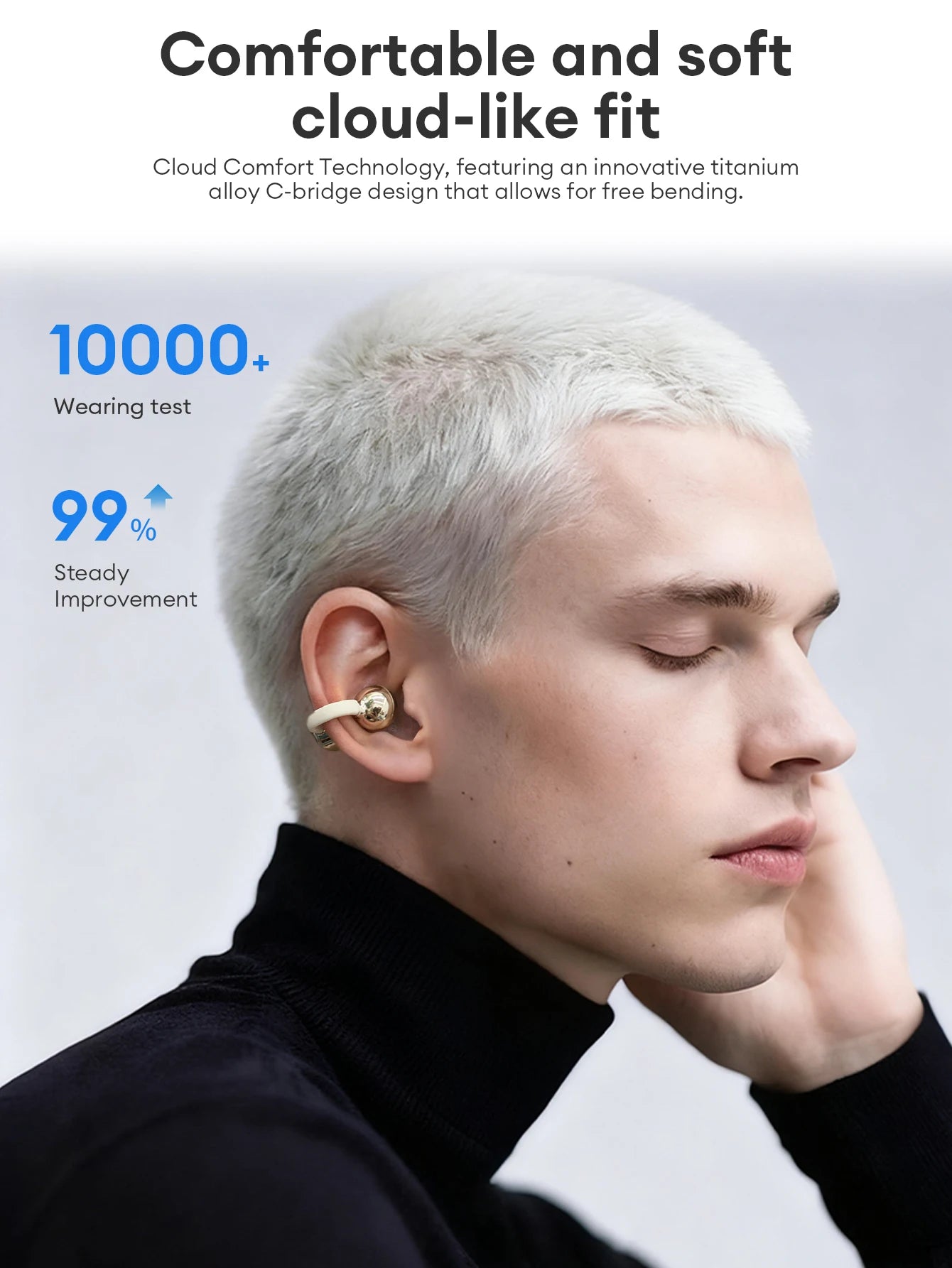 Lenovo Open Ear Wireless Earbuds Bluetooth 6.0 Comfort Clip On Gaming Sports Earphones LED Digital Power Display RS119 Pro