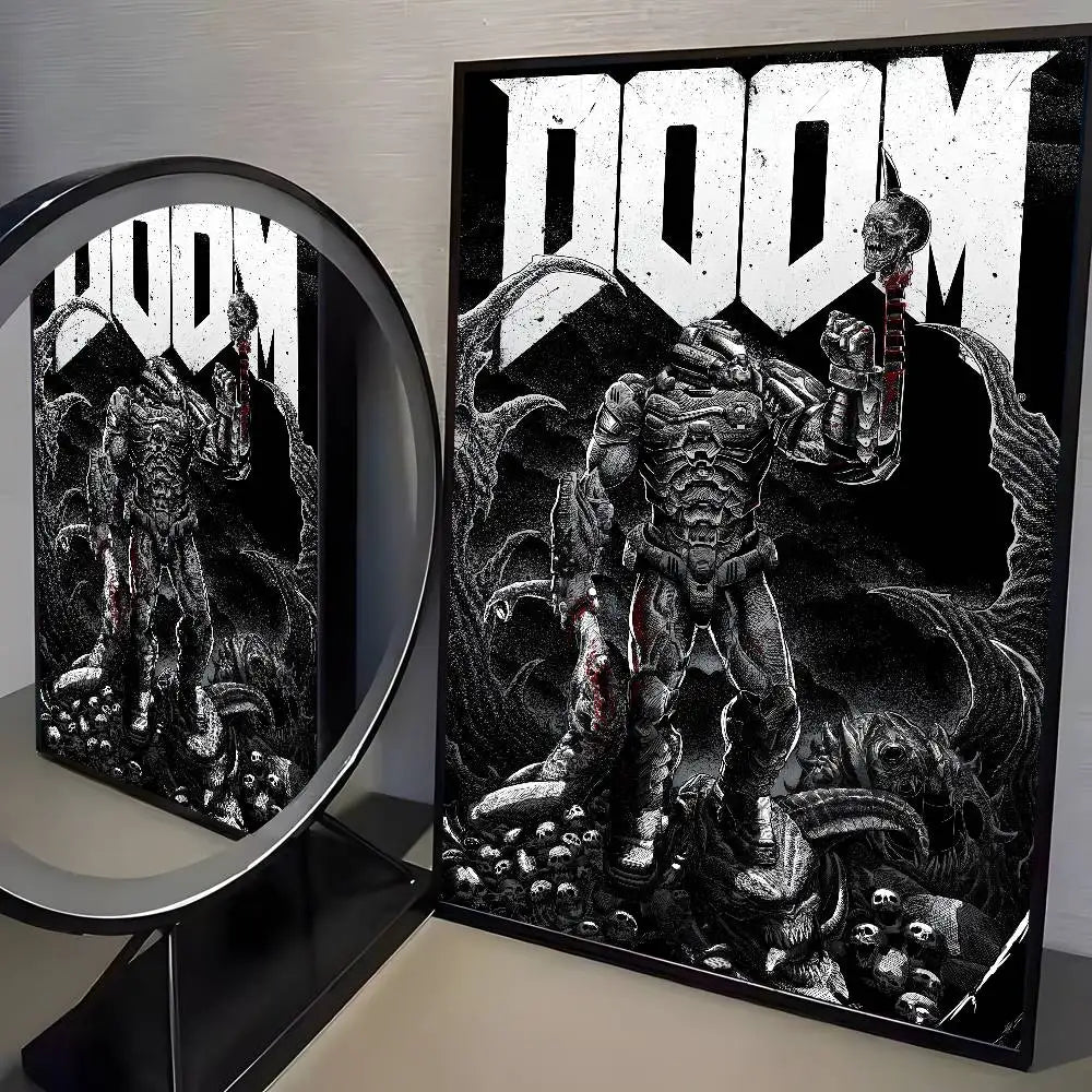 Cool Movie D-Doom Poster Art HD Canvas Advanced Aesthetic Printing Paper Wall Art for Living Room Home Decor