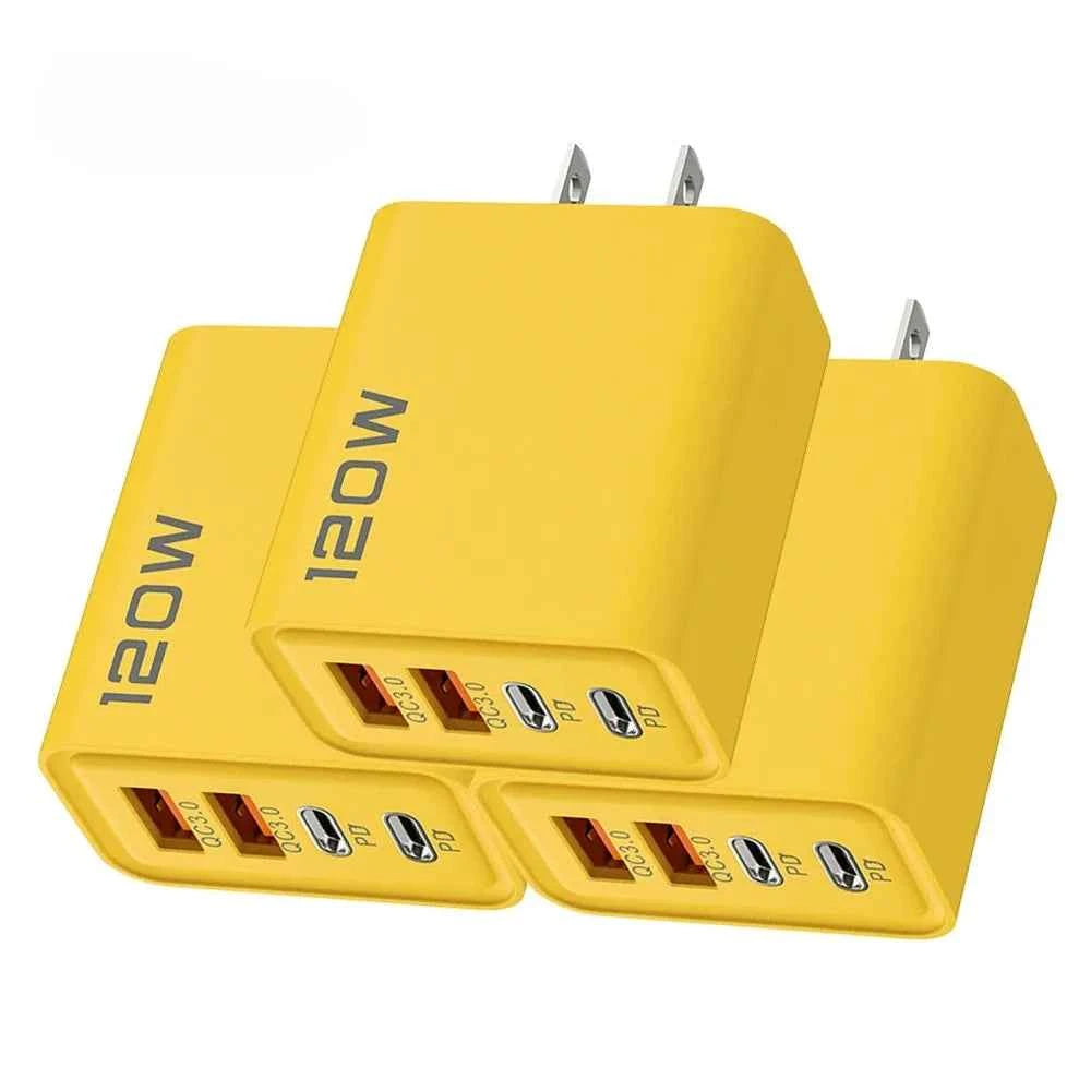 4 Ports USB C PD Charger Quick Charge 3.0 Type C USB Phone Chargers Fast Charging Adapter