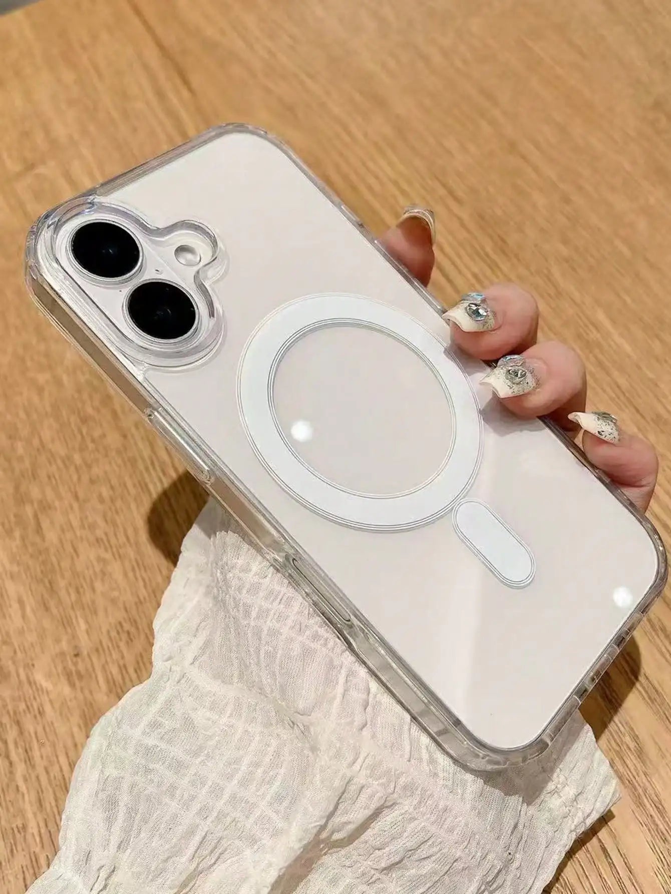 Transparent Magnetic Charging Case Compatible With Iphone 17/15, Compatible With Apple 16 Pro Max, 15 Plus, Anti-Fall 13 Pro Max