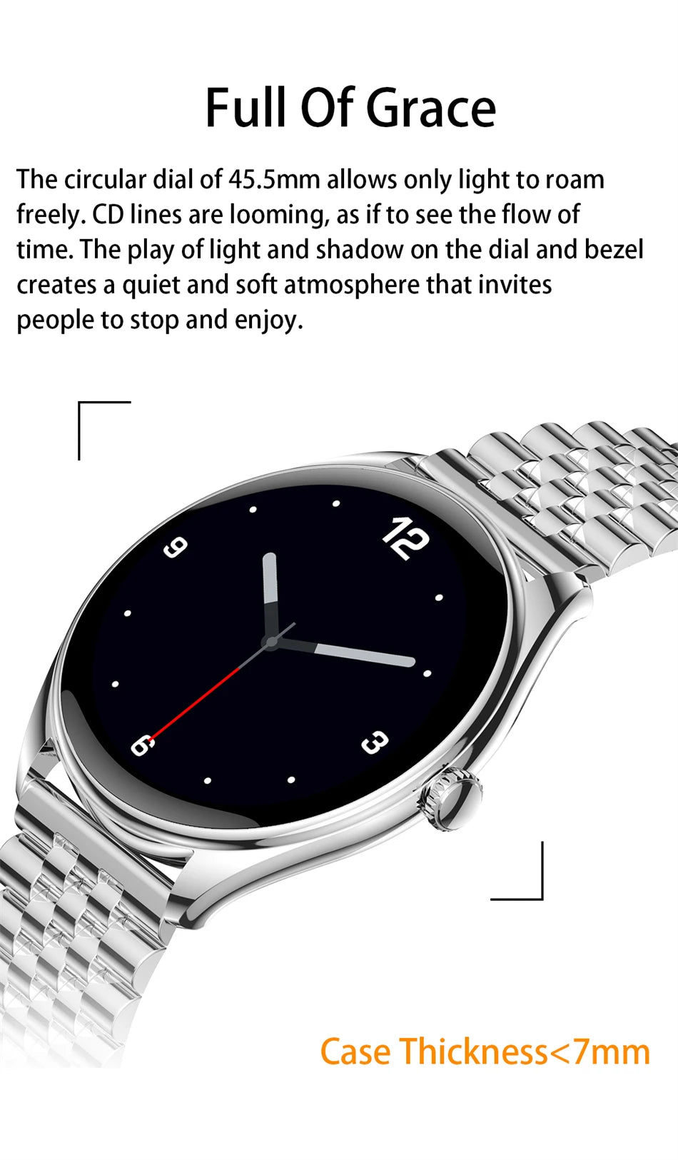 New Ultra Thin SmartWatch Men AMOLED 3D Screen Always Show Time Sports Fitness Waterproof Heart Rate Bluetooth Call Smartwatches