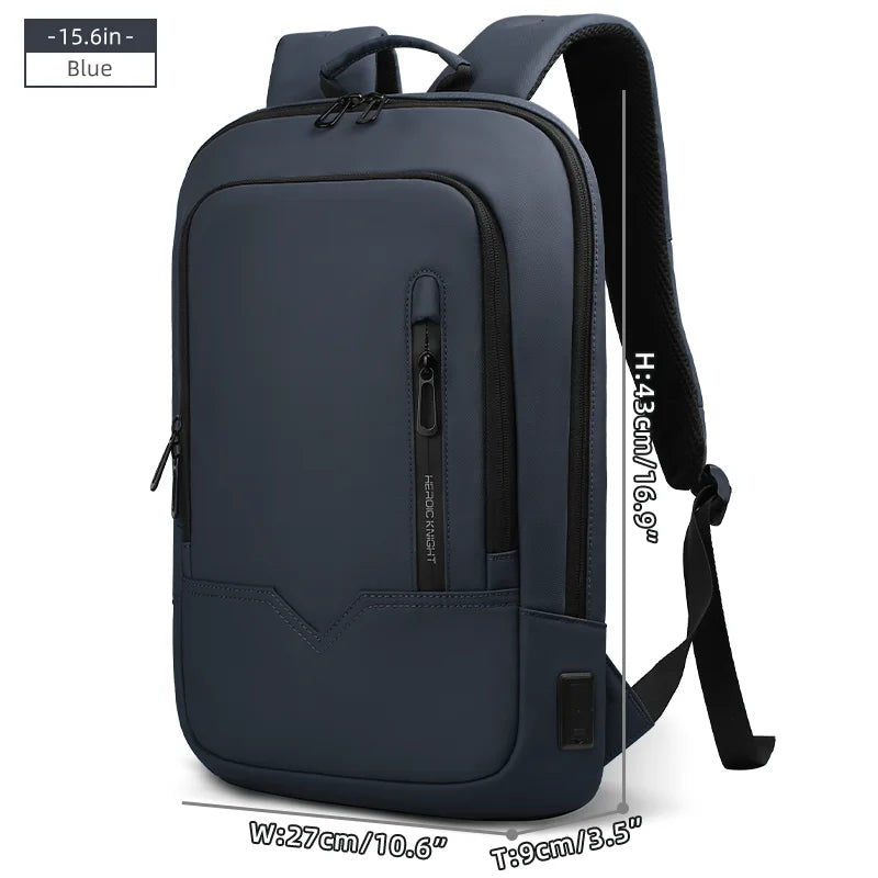 Heroic Knight Laptop Work Backpack Slim Men Waterproof Multifunctional 15.6