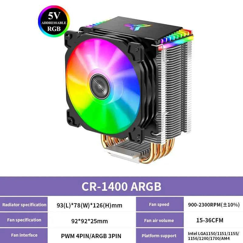 JONSBO CR1000/CR1200/CR1400 EVO CPU Cooler PC Fan Cooling CPU Fan Heatsink Tower Radiator Processor Air Cooler For AM4 1155 1700